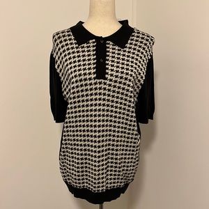 Urban outfitters houndstooth collared shirt